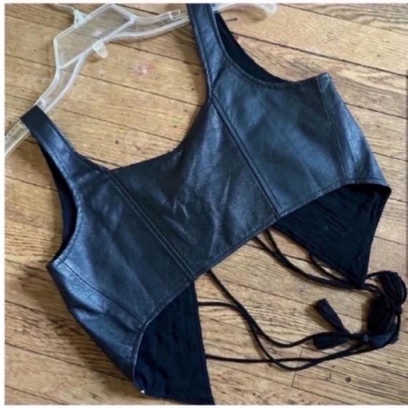Free People Jade Crop Top XS NWT free people crop top free people leather top - Picture 3 of 8